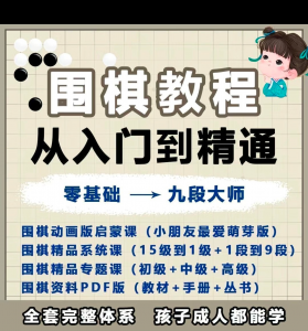 围棋教程零基础儿童视频课少儿动画启蒙围棋入门系统电子资料课程-淘宝虚拟仓